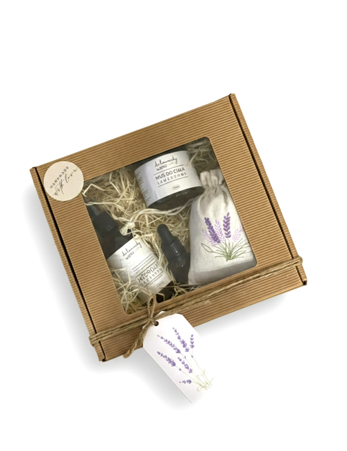 Zestaw prezentowy #3: mus, olejek, hydrolat, woreczek lawendowy